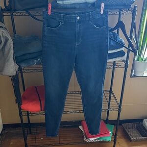 Dark Blue Women's High-Rise Skinny Jeans